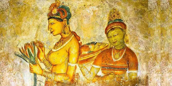 Sigiriya Wallart in Sri Lanka